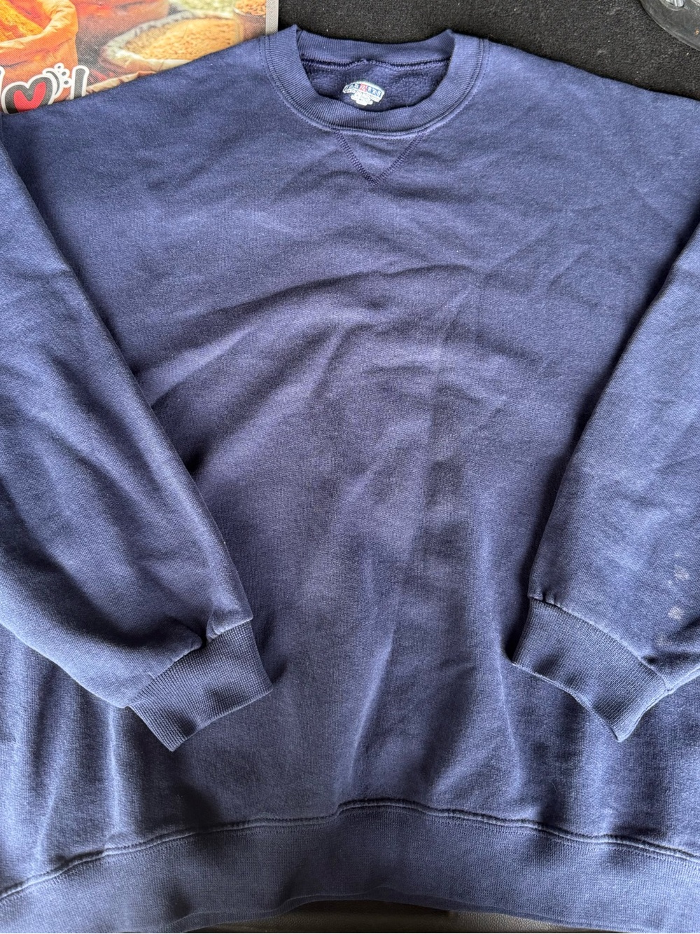 Jerzees Navy Crewneck Sweatshirt